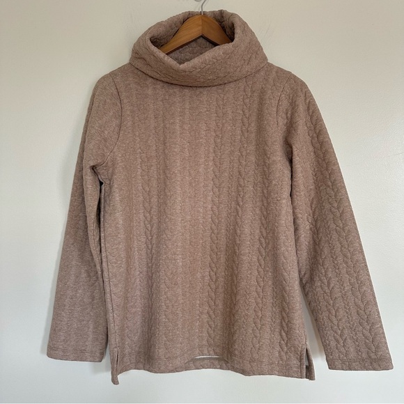 J. Crew Cable-Knit Cowlneck Top Size Small - Picture 2 of 8